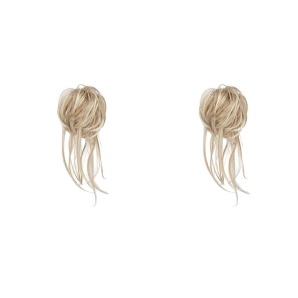 Qarigey Moño de cola de caballo de fibra, peinado multiusos esencial para mujeres con estilos novedosos y únicos, cabello rizado 24BH613 24BH613 2Conjunto
