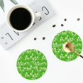 thumbnail image 3 of Bingfone Vintage Green Cucumber Leather Drinks Coasters with Set of 6,Suitable for Home Kitchen,Coffee Cup Coasters Home Gift, 3 of 7