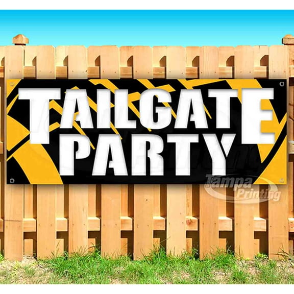 Tailgate Party 13 oz Vinyl Banner With Metal Grommets
