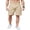 Khaki, variant on COOFANDY Men' Casual Linen Shorts 8 Inch Inseam Elastic Waist Lightweight Summer Beach Shorts