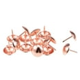 thumbnail image 2 of Uxcell 0.75''x0.91'' Upholstery Nails Tacks Round Thumb Push Pins Iron Rose Gold Tone 50Pcs, 2 of 5