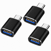 BLUUMTEK USB C to USB Adapter 3Pack, USBC Male to A Female USB MacBook Pro/Air Adapter,Type C Converter Compatible with iPhone 17 17e 16, Mac, iPad, Microsoft Surface, Samsung Galaxy S26
