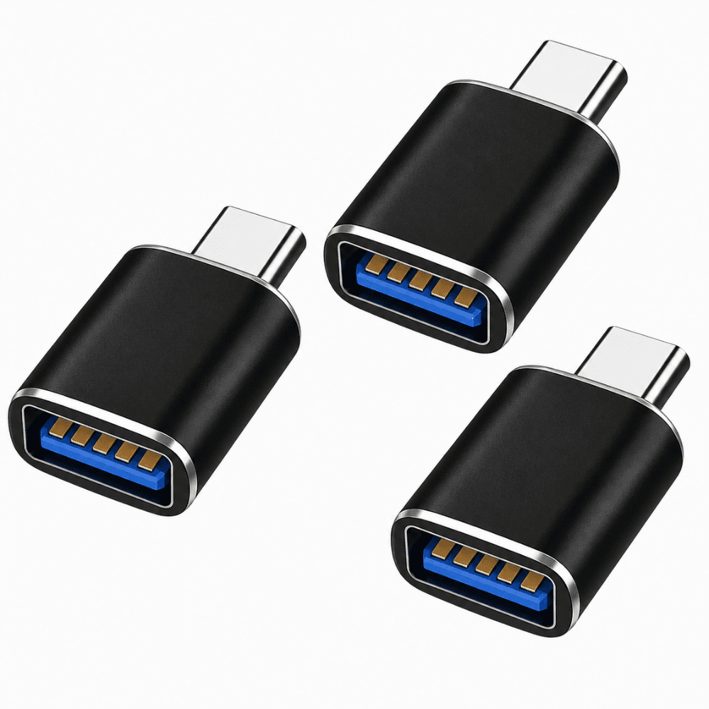 BLUUMTEK USB C to USB Adapter 3Pack, USBC Male to A Female USB MacBook Pro/Air Adapter,Type C Converter Compatible with iPhone 17 17e 16, Mac, iPad, Microsoft Surface, Samsung Galaxy S26