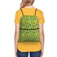 thumbnail image 4 of Naloa Watercolor Kiwi Fruits Summer Drawstring Backpack String Bag Cinch Water Resistant for Gym Shopping Sport Yoga, 4 of 6