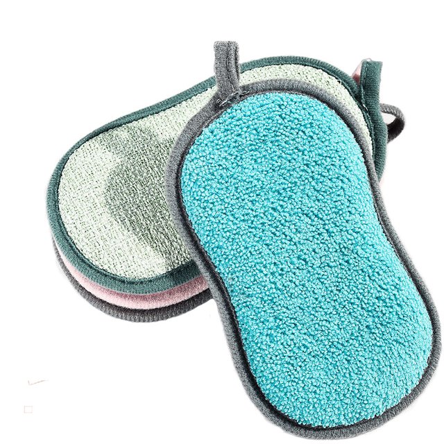 4 esponjas multiusos para cocina de Scrub-it, esponjas de microfibra antiarañazos para limpieza, junto con potencia de fregado resistente, plato reutilizable