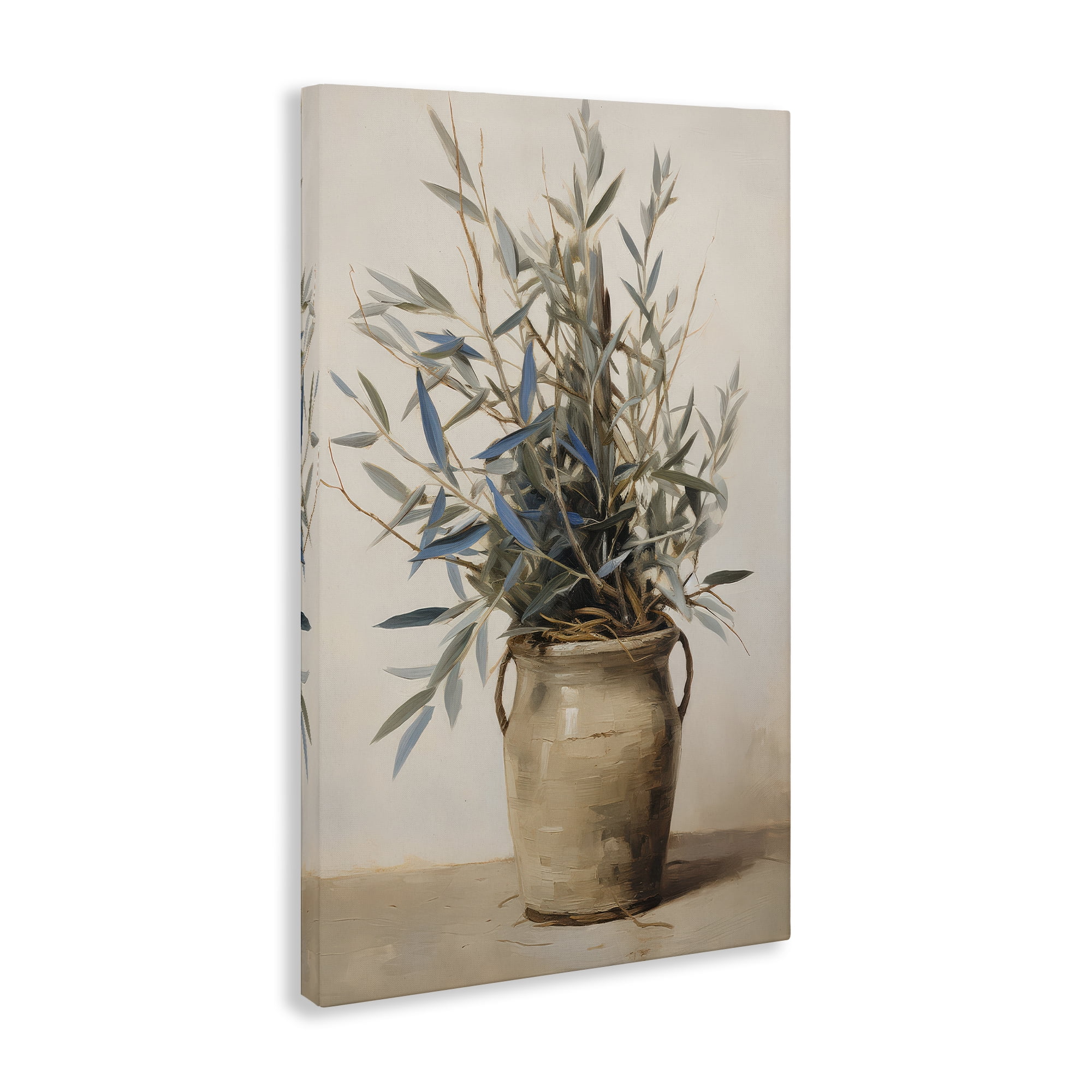 Stupell Industries Country Pottery Plant Plants & Flowers Painting Wrapped Canvas Art Print Wall Art, 20 x 30
