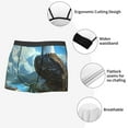 thumbnail image 3 of Yiaed Majestic Eagle Over Castle Print Men's Soft Cotton Boxer Shorts Breathable Boxers Underwear Moisture-Wicking Underwear Stretch Boxer Briefs for Man-Small, 3 of 5