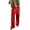 Red, variant on UJNDER Women Casual Pants High Waist Relaxed Fit Trousers Comfortable Loose Straight Leg Wide Leg for All Seasons Hot Pink L