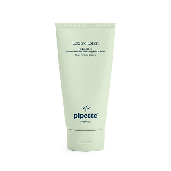 Pipette Eczema Lotion, Moisturizing Cream to Relieve Dry, Irritated Skin, Fragrance Free, 6 fl oz