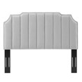 thumbnail image 6 of Headboard, Full Queen Size, Velvet, Light Grey Gray, Modern Contemporary Urban Design, Bedroom Master Guest Suite, 6 of 10