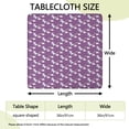 thumbnail image 2 of Purple Cartoon Unicorn Rainbow Square Fitted Tablecloth with Elastic Edge,Square Table Cover,Washable Elastic Table Cover for Home Kitchen Party Decor 36"x36", 2 of 6
