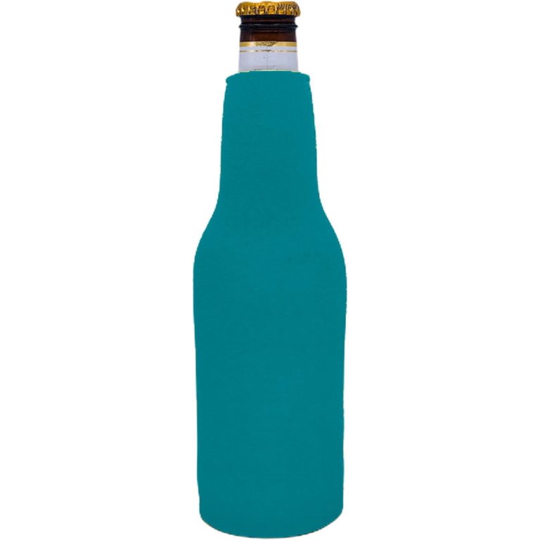 Blank Neoprene Zipper Beer Bottle Coolie Variety Color Packs