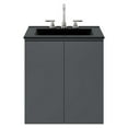 thumbnail image 3 of Modway Bryn 24" Wall-Mount Bathroom Vanity in Gray Black, 3 of 9