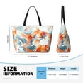 thumbnail image 4 of Honeii Three Goldfish Watercolor Splash for Tote Bag with Adjustable Strap,Beach Bag, Waterproof Sandproof Beach Tote Bag, Large Capacity Foldable Beach Bags, 4 of 7