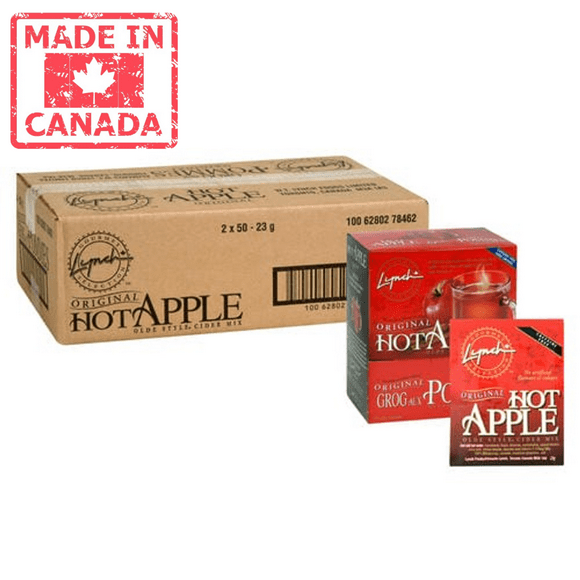 Lynch Drink Crystal Hot Apple Cider 23g/0.81oz(100/Case) - Canadian Made
