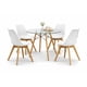 thumbnail image 1 of Set de 4 Sillas y Comedor Mundo In  Sillas Frankfurt Blancas y Comedor de Cristal Oslo, 1 of 7