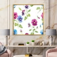 thumbnail image 2 of Designart 'Blue and Pink Pansy Flowers II' Traditional Framed Canvas Wall Art Print, 2 of 5