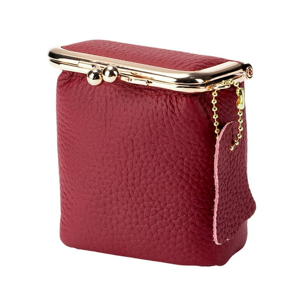 Mini bolsa para pintalabios, resistente, profesional, práctica, reutilizable, para guardar monedas. Rojo