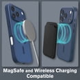 thumbnail image 4 of Vena For Apple iPhone 17 Pro / iPhone 18 Pro Case Magsafe, Magnetic Shockproof Translucent Back Slim Protective Phone Case, Blue, 4 of 7