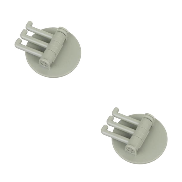Yuarrent Gancho adhesivo sin costuras de tres ramas Gran capacidad de carga Ganchos de barra 3 en 1 Soporte para llaves de baño Bastidores de Verde 2Conjunto