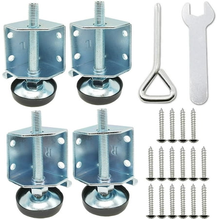 4pcs Corner Leveling Feet Heavy Duty Furniture Levelers Adjustable Table Leg Leveler For Cabinets Workbench Shelving Unitore Canada 4pcs Corner Leveling Feet Heavy Duty, Table Leg Levelers Adjustable