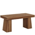 thumbnail image 3 of KIOOTTO 63" Modern Executive Desk: mid-century design, curved edges, tapered legs, spacious surface. Stylish and functional for home/office use., 3 of 8