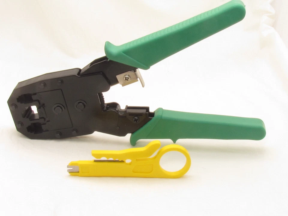 CRESTIN- Rj45 Rj11 Network Crimping Tool Kit Cable Crimp Crimper Lan Wire Stripper Cutter