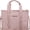 Pink, variant on Sunyuer Women Vintage Braided Detail Tote Handbag, PU Leather Small Work Commuter Shoulder Purse, Fashion Portable Top Handle Bag with Detachable Adjustable Crossbody Strap