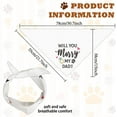thumbnail image 4 of 1Pc Wedding Dog Bandana Adjustable Engagement Wedding Theme Pet's Kerchief with Will You Marry My Dad Words Washable Cotton Cat Scarf Bibs, 4 of 8