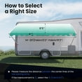 thumbnail image 2 of KING BIRD- RV Awning Fabric Replacement,Heavy Duty Weatherproof 18oz Vinyl-Universal Outdoor Canopy for Camper, Trailer, and Motorhome Awnings-Green Fade-18' (Fabric 17' 2"), 2 of 8