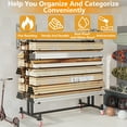 thumbnail image 6 of HOHYN Heavy-Duty Mobile Lumber Rack & Pipe Rack | 8-Bin Storage System with 2,000 LB Load Rating​ | Industrial Rolling Platform Base, Fork Pockets & Locking Casters, 6 of 8