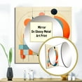 thumbnail image 3 of Designart "Happy Coincidence Abstract Retro Geometrics IV" Modern Midcentury Blue Large Square Mirror - Square Bedroom Mirror Printed Wall Decor - Mid-Century Square Printed Wall Mirror Art, 3 of 5