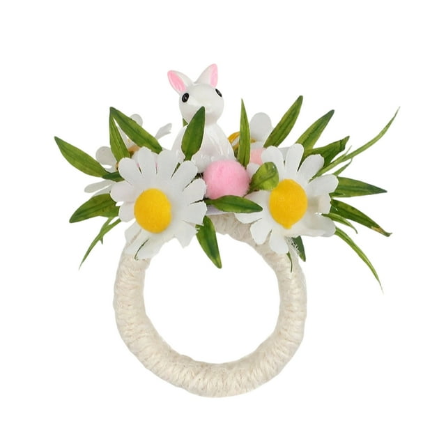 Anneaux de Serviettes de Noël Support Décoratif Lapin de Pâques
