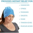 thumbnail image 4 of Aculief Headache and Migraine Relief Hat - Cold Packs, Relaxation  – Light Blue, 4 of 8