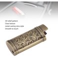 thumbnail image 4 of Étui de Briquet en Métal Vintage Floral Estampé, 2 Pcs Étui de Briquet Rétro Compact Gravure 3D Floral Estampé Alliage de Zinc Étui de Protection (Bronze), 4 of 8