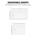 thumbnail image 3 of Wall Mounted Adjustable L-Shaped Corner Bathtub Curtain Rod 37" to 71"L - Width 31.5" White, 3 of 9