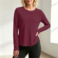 thumbnail image 7 of yillto Womens Workout Long Sleeve Shirts Gym Running Tees Tshirts for Women Loose Athletic Yoga Tops, 7 of 7