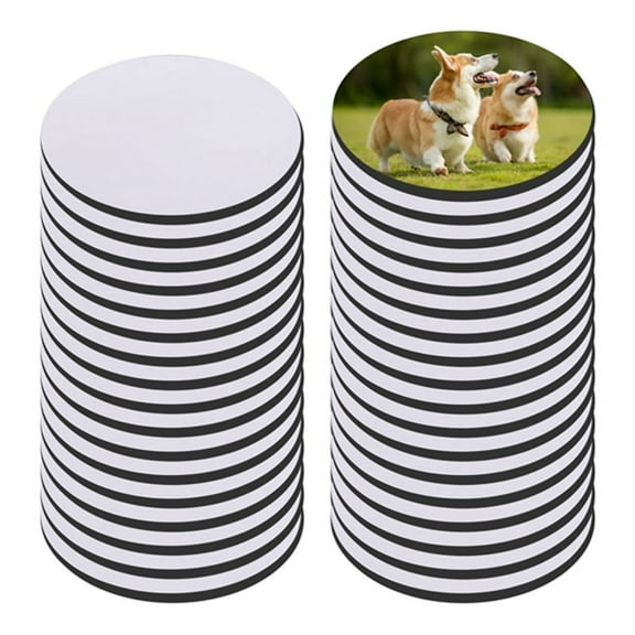 35Pcs Round Sublimation Blank Coasters Cup Mat Heat Transfer Coaster