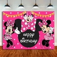 thumbnail image 1 of Fondos de fotografía de Minnie Mouse personalizables, tela de vinilo, sesión de fotos para niños, fiesta de cumpleaños de bebé, estudio fotográfico, 1 of 4