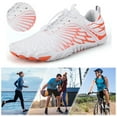 thumbnail image 1 of Zapatos Playa Descalzos Unisex Sin Deslizamiento para Hombres Mujeres (45) Naranja Blanca, 1 of 9