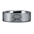thumbnail image 3 of Black and Silver Tungsten Infantry Ring, 3 of 4