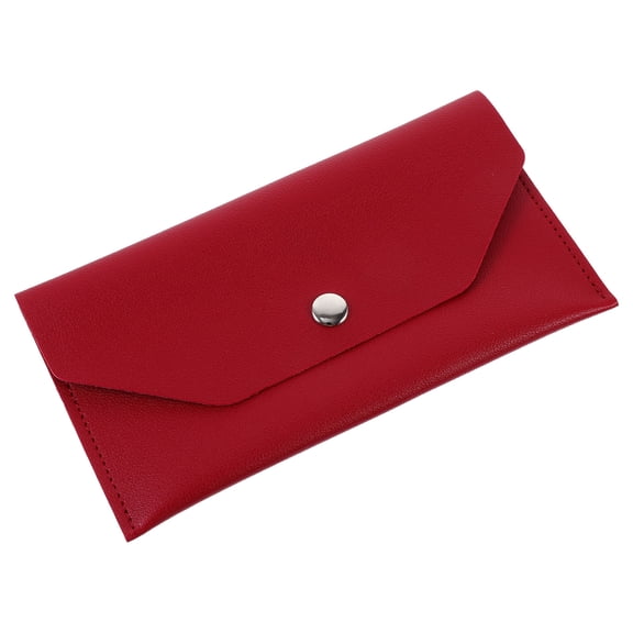 LOLIPPYY Cards Storage Pouch Red Cash Envelope Wallet for Daily Use 1Pack
