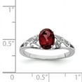 thumbnail image 2 of Primal Silver Sterling Silver Rhodium-plated Garnet Ring, 2 of 4