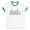 White/Kelly Green, variant on Skyline Hong Kong China Ringer Tee Shirt Unisex X-Large White/Black