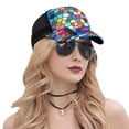 thumbnail image 5 of Picia Colorful Tie Dye Stained Glass 2 Pattern Trucker Hat,Baseball Cap,Sun Protection Cap,Stylish Headwear,Leisure Cap,Outdoor Sports Cap, 5 of 7