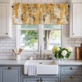 thumbnail image 2 of Orange City Valances for Windows Retro Modern Abstract Orange Architecture Rod Pocket Curtain Valance Window Treatment Short Curtains for Kitchen Living Room, 54"x18", 2 of 9