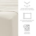 thumbnail image 5 of Wrinkle Resistant Super Soft Bed Sheets Set, Twin 3-Piece Solid in Ivory by Comfort Canopy, 5 of 9