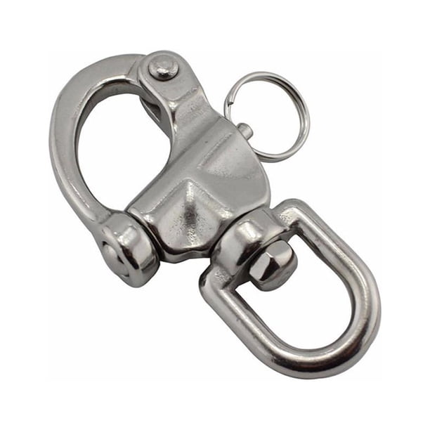 Speravity Grillete giratorio de acero inoxidable, cadena de ancla de barco de liberación rápida, grillete de ojo, gancho de seguridad giratorio Bombillas para automóviles Numero 3