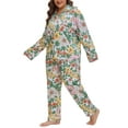 thumbnail image 6 of MUKVIK Plus Size Pajamas for Women Set Long Sleeve Button Down with Pockets, 6 of 7