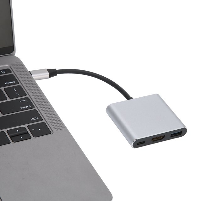 Estación De Acoplamiento Tipo C, 3 En 1 Adaptador Tipo C USB 3.0 Multipuerto De aleación De Aluminio Para